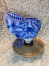 Load image into Gallery viewer, Vintage Bonnet - Blue & White Gingham Bonnet