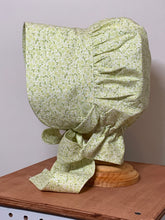 Load image into Gallery viewer, Prairie Bonnet, Sarah’s Calico Fabric -Shuttle Tatted Edging or Plain