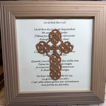 Load image into Gallery viewer, Acadian Brown Cotton Detailed Cross - La Grace du Ciel