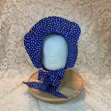 Load image into Gallery viewer, Vintage Bonnet - Happy Flowers Bonnet w/Yellow Buttons