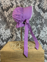 Load image into Gallery viewer, Bonnet - Gingham Prairie Bonnet