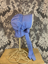 Load image into Gallery viewer, Bonnet - Gingham Prairie Bonnet