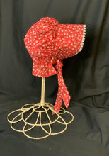 Load image into Gallery viewer, Prairie Bonnet, Vintage Fall Buds Fabric -Shuttle Tatted Edging or Plain