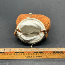 Load image into Gallery viewer, Clasp Bag Fall Fabric with Ecru Tatted Cross