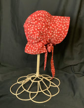 Load image into Gallery viewer, Prairie Bonnet, Vintage Fall Buds Fabric -Shuttle Tatted Edging or Plain