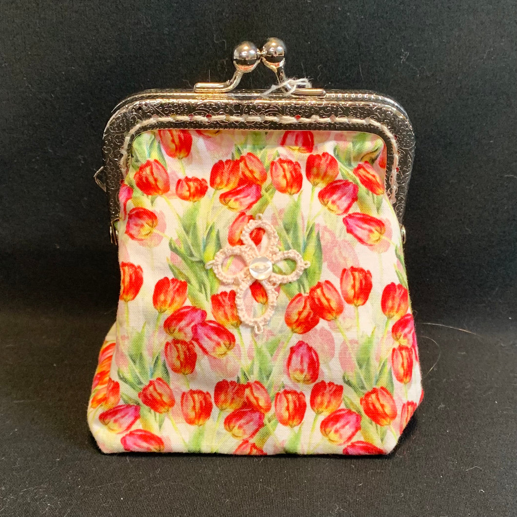 Spring Floral Fabric - Clasp Bag