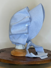 Load image into Gallery viewer, Blue Chambray Button Bonnets
