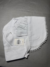 Load image into Gallery viewer, White Seersucker Prairie Bonnet
