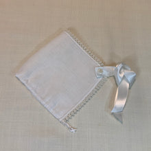 Load image into Gallery viewer, Handkerchief Bonnet, Shuttle Tatted Petite White Edging
