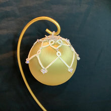 Load image into Gallery viewer, Satin Ornament - Shuttle Tatted Overlay
