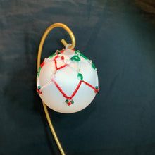 Load image into Gallery viewer, Satin Ornament - Shuttle Tatted Overlay
