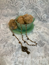 Load image into Gallery viewer, Acadian Brown Cotton Shuttle Tatted Rosary with  Tiger Eye Beads
