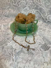 Load image into Gallery viewer, Acadian Brown Cotton Shuttle Tatted Rosary with Rose Quartz Beads
