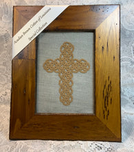 Load image into Gallery viewer, Acadian Brown Cotton Detailed Cross
