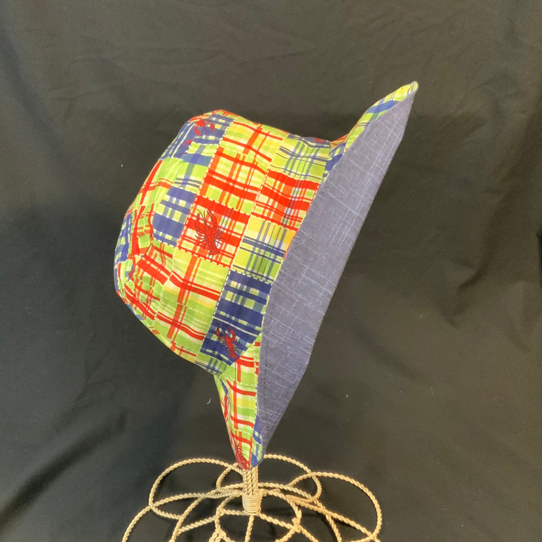 Sun Hat - Crawfish Plaid