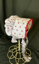 Load image into Gallery viewer, Prairie Bonnet, Crawfish Fabric -Shuttle Tatted Edging
