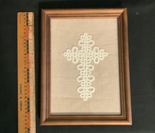 Load image into Gallery viewer, Shuttle Tatted Ecru Cross
