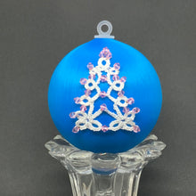 Load image into Gallery viewer, Satin Ornament - Tatted Christmas Tree
