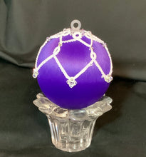 Load image into Gallery viewer, Satin Ornament - Shuttle Tatted Overlay
