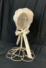Load image into Gallery viewer, Prairie Bonnet, Vintage Rose Fabric -Shuttle Tatted Edging or Plain
