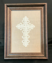 Load image into Gallery viewer, Shuttle Tatted Ecru Cross
