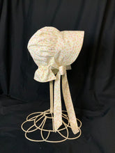 Load image into Gallery viewer, Prairie Bonnet, Vintage Rose Fabric -Shuttle Tatted Edging or Plain
