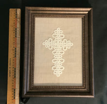 Load image into Gallery viewer, Shuttle Tatted Ecru Cross
