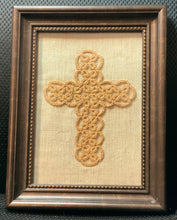 Load image into Gallery viewer, Acadian Brown Cotton Detailed Cross
