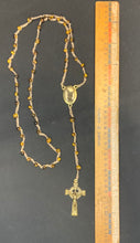 Load image into Gallery viewer, Rosary - Shuttle Tatted, Tiger Eye Beads
